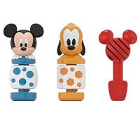 Clementoni - Disney Baby Mickey Construye y Juega - Juego de construcciones Infantil, para desarrollar la psicomotricidad Fina y Las Habilidades manuales - Juguete bebé 18 Meses (17814)