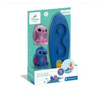 Clementoni Disney Baby - Stitch & Angel Surf Flotante, Juego de baño para niños a Partir de 6 Meses, Goma Suave sin Agujeros, antimoho, con hélice giratoria, 17627