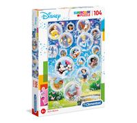 Clementoni disney classic puzzle 104 piezas, rompecabezas de dibujos c