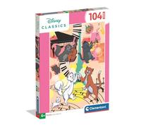Clementoni - Disney Classics Los Aristogatos Super Color - Puzzle Infantil de 104 Piezas, Edad 6+, Escena Musical en París, 48,5 x 33,5 cm, 25026