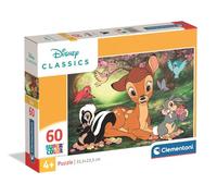 Clementoni - Disney Classics - Puzzle Infantil Super Color, 60 Piezas, Rompecabezas para niños de 4+ años, Bambi y Tambor, imágenes Vibrantes, Habilidades lógicas y manuales, 33,5 x 23,5 cm, 26319