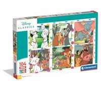 Clementoni - Disney Classics Super Color Maxi - Puzzle Infantil de 104 Piezas Extragrandes, 4+ Años, Collage de Personajes Icónicos Disney, Materiales Sostenibles, 62 X 42 cm, 25016