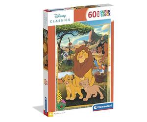 Clementoni - Disney Classics Super Color Maxi - Puzzle Infantil de 60 Piezas Extragrandes, Edad 4+, El Rey León, Materiales Sostenibles, 62 x 42 cm, 26314
