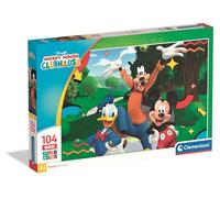 Clementoni - Disney Mickey Mouse Clubhouse - Puzzle Infantil de 104 Piezas Maxi, Juguete Educativo, Materiales Sostenibles, 48,5 X 33,5 cm, 27114