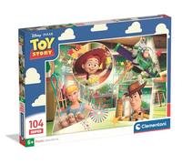 Clementoni - Disney Pixar Toy Story Super Color - Puzzle Infantil de 104 Piezas, Edad 6+, Escena con Woody, Buzz y Jessie, 48,5 x 33,5 cm, 25010