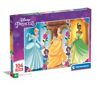 Clementoni- Disney Princess Supercolor Puzzle Infantil De 104 Piezas, para Niños