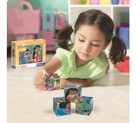 Clementoni - Disney Stitch Cubos para Niños - Set de 12 Cubos, 6 Imágenes en 1, Línea Play for Future 100% Sostenible, Edad 3+, Fabricado en Italia, 41347