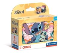 Clementoni - Disney Stitch Cubos para Niños - Set de 6 Cubos, 6 Imágenes en 1, Juguete Educativo de Coordinación, Edad 2+, Fabricado en Italia, 40905