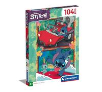 Clementoni- Disney Stitch Supercolor Stitch-104 Piezas-Puzzle para niños de 6 años, Rompecabezas de Dibujos Animados-Made in Italy, Color multilingüe (27571)