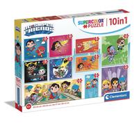 Clementoni - Puzzles Infantiles 10 en 1, DC Comics, Puzzles de distinto tamaño para montarlos progresivamente de Superheroes, a Partir de 4 años (20272)