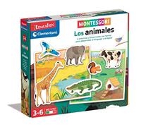 Clementoni Education Clementoni Montessori Los Animales, Juego Educativo Montessori Animales, Juguete en Español a Partir de 3 años (55452), Varios, Mediano