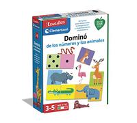Clementoni Juego educativo Dominó Números y Animales 55314 24 fichas doble cara