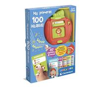 Clementoni - Education, Mis Primeras 100 Palabras, Juguete Electrónico Educativo Bilingüe (Español/Inglés), 50 Tarjetas Interactivas, Edad 2-4 años, 55647