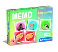 Clementoni Educational Game Memo Pocket Baby Animals 48 Tiles - Game For Children 3-5 Years, Flash Card Games, Learning Logical Thinking, 2 Players, Gift For Boy/Girl, Cartoon, Made In Italy, 18315