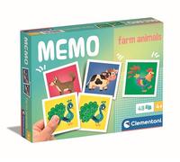 Clementoni Educational Game Memo Pocket Farm Animals 48 Tiles - Game For Children 3-5 Years, Flash Card Games, Learning Logical Thinking, 2 Players, Gift For Boy/Girl, Cartoon, Made In Italy, 18316