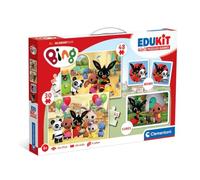 Clementoni Edukit 4 en 1 Bing Mesa (memo, 30 y 48 Piezas, 6 Cubos), Educativo 3 años, Juego de Memoria y lógica, Cartas para emparejar, Rompecabezas para niños, Fabricado en Italia, 18322, Multicolor