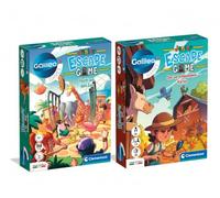 Clementoni Escape Games - Escape del zoológico & La Calabaza desaparecida | Clementoni 84074 - Juego de mesa (incluye cartas de aviso, a partir de 8 años, juego familiar de Clementoni