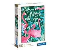 Clementoni - Fantastic Animals-Flamants rosa-500 Piezas - Puzle Adulto Fabricado en Italia 35101