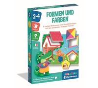 Clementoni Formas y Colores educativos - Juego Educativo para niños a Partir de 2 años - Juego de Mesa con 8 escenas de Imagen para completar