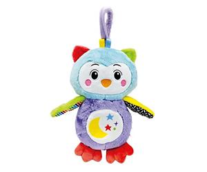 Clementoni - Good Night Owl-Peluche Bebé Interactivo, Luz Nocturna, Luces Y Sonidos, Juguete Niños 0-36 Meses, Multicolor, 17801