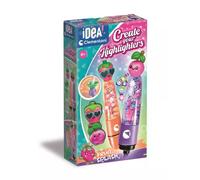 Clementoni Idea - Create Your Highlighters Fruit Splash, Kit Creativo para niños a Partir de 6 años, subrayadores Personalizables con Decoraciones y Personajes Fruit, 18395