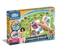 Clementoni Idea - Creaciones brillantes, kit de pintura de diamante para niños de 7 + años, taller de gemas y arte con accesorios para obras brillantes, juego creativo fabricado en Italia, idioma