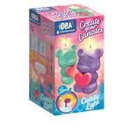 Clementoni Idea - Create Your Candles Bear, kit para crear 2 velas artesanales con forma de oso, para niños a partir de 8 años, laboratorio creativo, idea regalo, fabricado en Italia, 18350