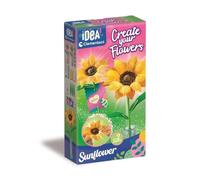 Clementoni Idea - Create your Flowers Sunflower, kit creativo para hacer 2 girasoles de papel crepé, juego creativo para niños 7 + años, fabricado en Italia, 18347