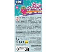Clementoni Idea - Create Your Highlighters Fruit Splash, Kit Creativo para niños a Partir de 6 años, subrayadores Personalizables con Decoraciones y Personajes Fruit, 18395