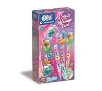 Clementoni Idea - Create Your Message Pens Foodies, Kit Creativo para niños a Partir de 6 años, bolígrafos Personalizables con Mensajes y Personajes de Foodies, 18399