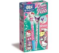 Clementoni Idea - Create Your Pens Hello Kitty y Kuromi, Mini Lab Bolígrafos Personalizables para niños a Partir de 6 años, Kit Creativo con 2 bolígrafos para Decorar y Personajes, 18432