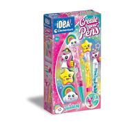 Clementoni - Idea-Create Your Penso: Fantasy-Creative Game for Making Colourful, Workshop, Customizable Pens for Children 6 Years, Multicoloured, 18827