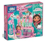 Clementoni Idea Mein Stift-Atelier Gabby's Dollhouse - Juego de lápices DIY con 5 lápices y Figuras, Adornos iridiscentes y Pegatinas, Juguete Creativo y Juego de Regalo para niños a Partir de 6 años