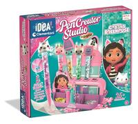 Clementoni Idea Mein Stift-Atelier Gabby's Dollhouse - Juego de lápices DIY con 5 lápices y Figuras, Adornos iridiscentes y Pegatinas, Juguete Creativo y Juego de Regalo para niños a Partir de 6 años