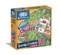 Clementoni - Idea-Sparkly Creations-Pop Style Painting, Diamond Art, Kit Arte, Laboratorio Gemas, Juego Creativo Niños 7 Años, Color Multilingüe, 18775