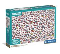 Clementoni - Impossible Puzzle: Hello Kitty - Puzzle 1000 Piezas para Adultos, Reto de Alta Dificultad, Imágenes de Alta Definición, Materiales Sostenibles, 70 X 50 cm, 39791