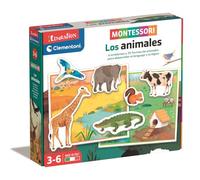 Clementoni - Juego Educativo Montessori Animales, para Niños 3-6 Años, Aprende de Zoología y Hábitats, Fomenta la Observación y la Lógica, 55452