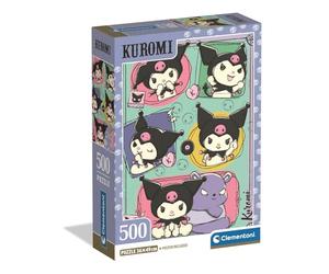 Clementoni - Kuromi Collection - Puzzle de 500 Piezas para Adultos, Diseño de Expresiones Kawaii, Incluye Póster, 49 x 36 cm, 35622