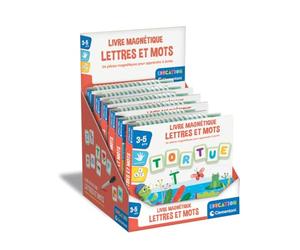 Clementoni - Libro magnético Letras y Palabras - 3-5 años - Juego Educativo Infantil para Aprender el Alfabeto, Formar Sus primeras Palabras y Escribir, Letras magnéticas y Fieltro borrable, Regalo