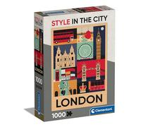 Clementoni Style In The City-London-Puzzle De 1000 Piezas, Rompecabezas Adultos, Entretenimento, 39844, Multicolor