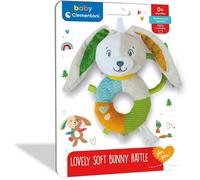 Clementoni Lovely Bunny Suave Sonajero Neonato Blando Peluche Conejito