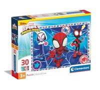 Clementoni- Marvel Spidey and His Amazing Friends Supercolor Puzzle Infantil De 30 Piezas, para Niño 3-5 Años, Desarrolla La Logica, Y La Observaciòn, Héroe, 20285, Multicolor