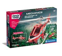 Clementoni - Mechanics Lab Helicóptero de Bomberos, Set de construcción Helicóptero con App a Partir de 8 años (55437)