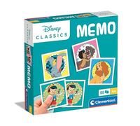 Clementoni Memo de juego educativo Disney Classics 80 azulejos - Juego para niños de 4 a 6 años, juegos de cartas flash, aprendizaje de pensamiento lógico, 2 jugadores, regalo para niño/niña, dibujos