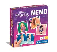 Clementoni Memo de juego educativo Disney Princess 80 Tiles - Juego para niños de 4 a 6 años, juegos de cartas flash, aprendizaje de pensamiento lógico, 2 jugadores, regalo para niño/niña, dibujos