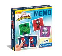 Clementoni Memo de juego educativo Marvel Spidey and his Amazing Friends 80 Tiles - Juego para niños de 4 años, juegos de cartas flash, aprendizaje de pensamiento lógico, 2 jugadores, regalo para niño