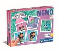 Clementoni - Mémo Gabby'S Dollhouse Pocket - Juego Educativo Que Incluye 48 Fichas para Emparejar De Tus Personajes Favoritos, Juguete para Niños De 4-6 Años, Made In Italy, 18309