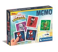 Clementoni Juego educativo Mémo Marvel Spidey Pocket 48 fichas para emparejar 4-6 años Made in Italy