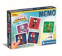 Clementoni Juego educativo Mémo Marvel Spidey Pocket 48 fichas para emparejar 4-6 años Made in Italy