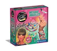 Clementoni | Mensaje Pulseras Swiftie Niños 8 Años+ | Pulseras Personalizadas Nombres y Mensajes | Cuentas Letras y Cordones Elásticos | Caja Creativa | Actividad sin Pantalla | Idea Regalo